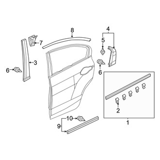 Honda OE - Rear Door - Exterior Trim (FULL HYBRID EV-GAS (FHEV))
