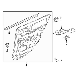 Honda OE - Rear Door - Interior Trim (FULL HYBRID EV-GAS (FHEV))