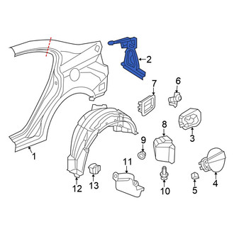 Honda OE - Rear Right Quarter Panel Gutter