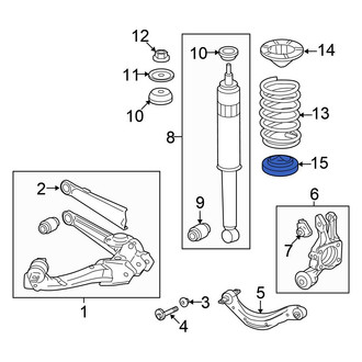 Honda OE - Rear Left Lower Coil Spring Insulator