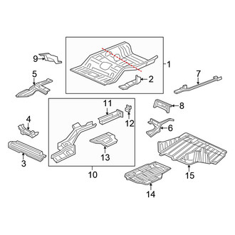Honda OE - Rear Body & Floor - Floor & Rails (1.5L)
