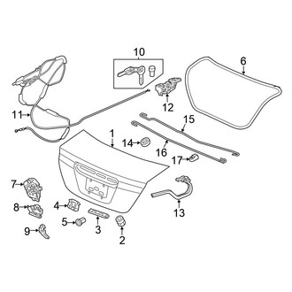 Honda OE - Trunk Lid - Lid & Components (Base / Hybrid / Hybrid-L FULL HYBRID EV-GAS (FHEV))