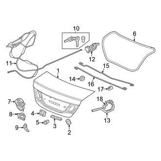 Honda OE - Trunk Lid - Lid & Components (Hybrid / Hybrid-L)