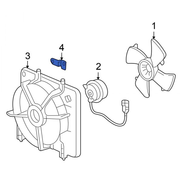 Honda OE 19034RMEA51 Engine Cooling Fan Shroud Bracket