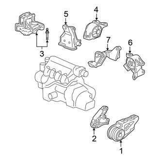 Honda OE - Engine / Transaxle - Engine & Transmission Mounting (Manual Top), (Standard Tr)