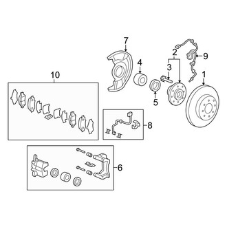 Honda OE - Front Suspension - Brake Components (Base / Sport)