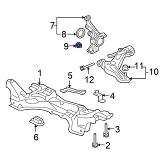 Honda OE - Upper Suspension Ball Joint Nut & Washer