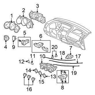 Honda OE - Instrument Panel - Cluster & Switches (Base)
