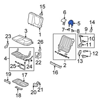Honda OE - Rear Left Outer Headrest