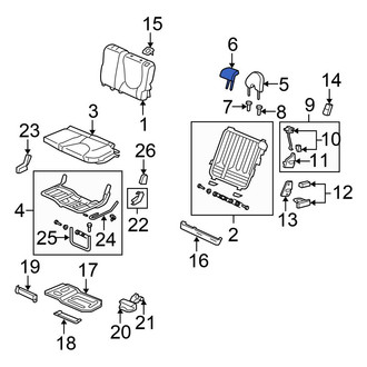 Honda OE - Rear Left Outer Headrest