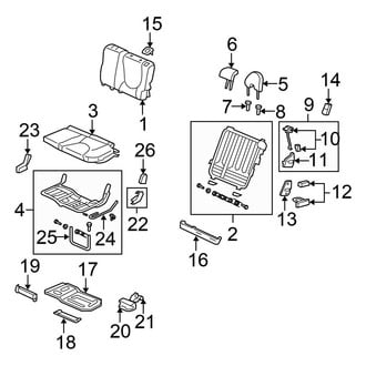 Honda OE - Seats & Tracks - Rear Seat Components (Driver Side)
