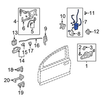 Honda OE - Front Left Door Lock Cylinder