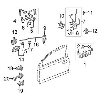 Honda OE - Front Door - Lock & Hardware