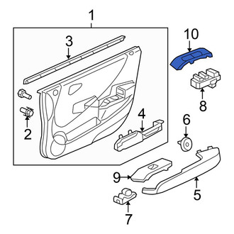 Honda OE - Front Left Door Window Switch Bezel