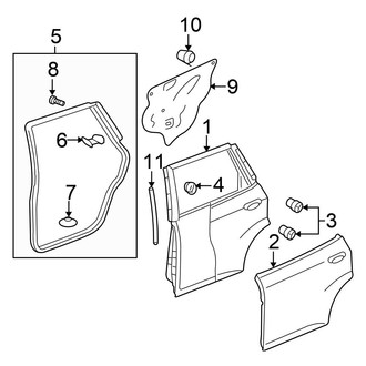 Honda OE - Rear Door - Door & Components