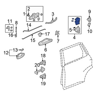 Honda OE - Front Left Door Lock Cylinder
