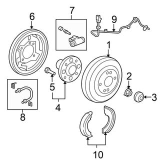 Honda OE - Rear Suspension - Brake Components