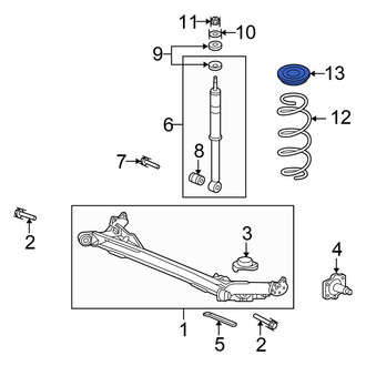 Honda OE - Rear Upper Coil Spring Insulator