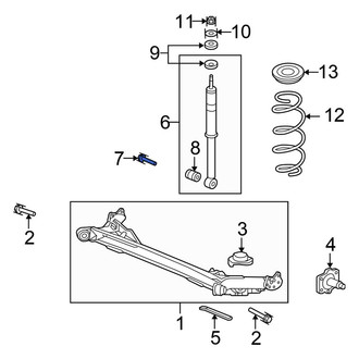 Honda OE - Suspension Shock Absorber Mounting Bolt