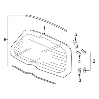 Honda OE - Lift Gate - Glass