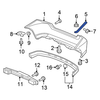 Honda OE - Rear Left Bumper Cover Spacer
