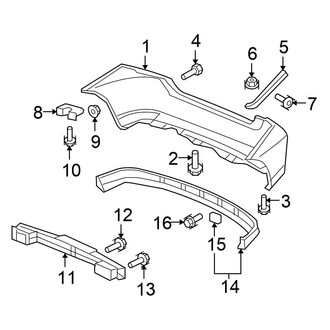 Honda OE - Rear Bumper - Bumper & Components