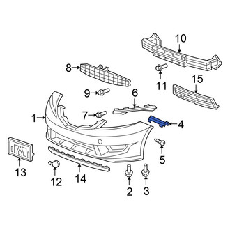 Honda OE - Front Right Bumper Cover Bracket