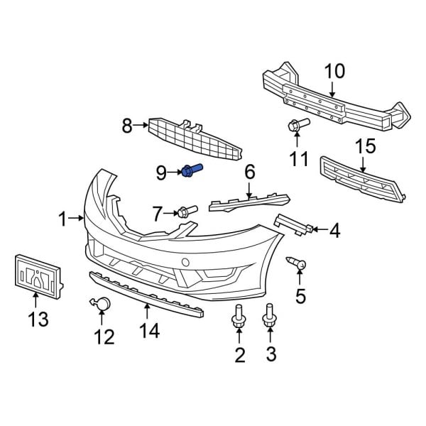 Bumper Impact Absorber Bolt