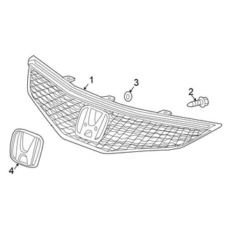 Honda OE - Front Bumper & Grille - Grille & Components (Base / DX / DX-A / EX / LX / Sport)