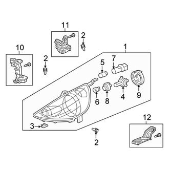 Honda OE - Front Lamps - Headlamp Components