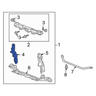 Honda OE - Front Right Radiator Support Side Panel
