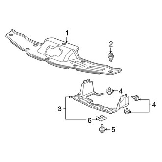 Honda OE - Radiator Support - Splash Shields