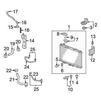 Honda OE - Engine Coolant Reservoir Hose