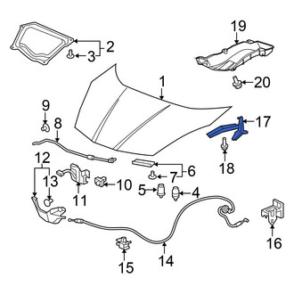 Honda OE - Front Left Hood Hinge
