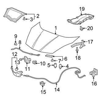 Honda OE - Hood & Components (Base / DX / DX-A / EX / LX / Sport)