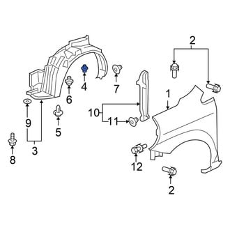 Honda OE - Front Bumper Cover Retainer