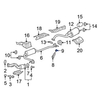 Honda OE - Front Exhaust Bolt Spring