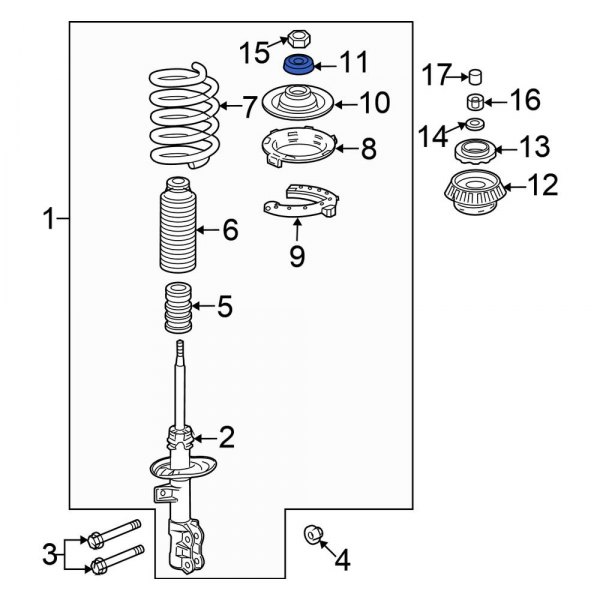 Honda OE 51726SFA005 Front Suspension Strut Bearing