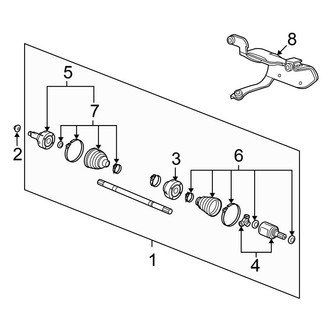Honda OE - Front Suspension - Drive Axles (Manual Top), (Base / Sport Standard Tr)