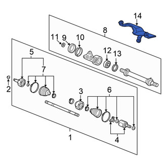 Honda OE - Front CV Axle Shaft Carrier Bearing Cover