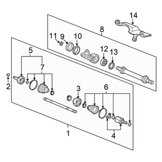 Honda OE - Front Suspension - Drive Axles (Automatic Tr)