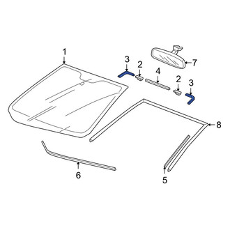 Honda OE - Upper Outer Windshield Seal