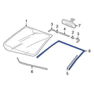 Honda OE - Front Windshield Molding