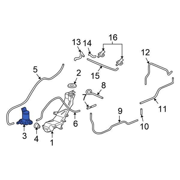 Honda OE 76806TK6A12 Windshield Washer Pump