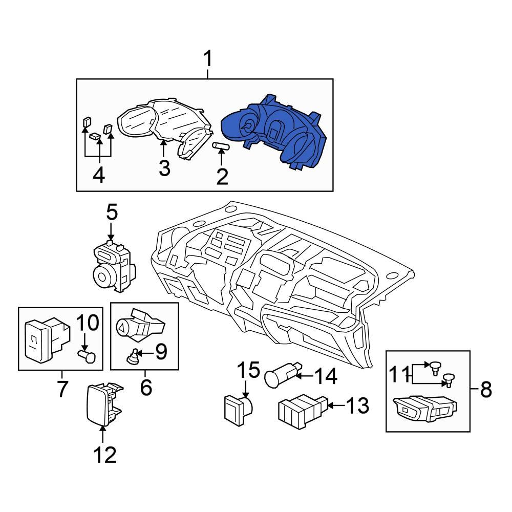 Honda OE 78100TK6A02 Instrument Cluster