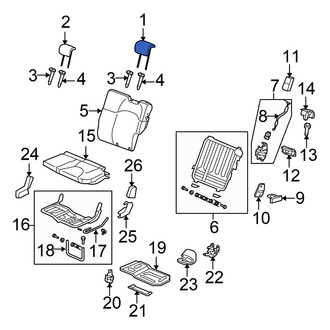 Honda OE - Rear Left Outer Headrest