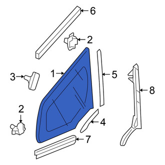 Honda OE - Right Quarter Glass