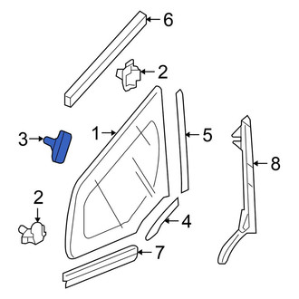 Honda OE - Quarter Panel Glass Clip