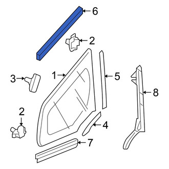 Honda OE - Left Upper Quarter Panel Reveal Molding