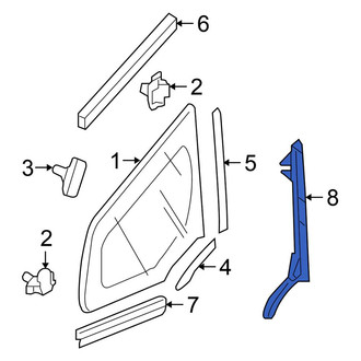 Honda OE - Left Quarter Window Trim